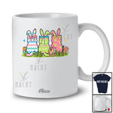 Personalized Custom Name Three Flowers Cat; Lovely Easter Day Animal Eggs Hunting T-Shirt