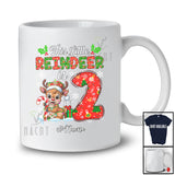 Personalized Custom Name This Little Reindeer Is 2; Joyful 2nd Birthday Christmas Family Group T-Shirt
