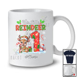 Personalized Custom Name This Little Reindeer Is 1; Joyful 1st Birthday Christmas Family Group T-Shirt