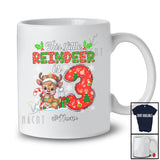 Personalized Custom Name This Little Reindeer Is 3; Joyful 3rd Birthday Christmas Family Group T-Shirt