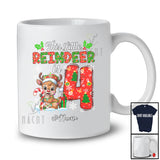 Personalized Custom Name This Little Reindeer Is 4; Joyful 4th Birthday Christmas Family Group T-Shirt