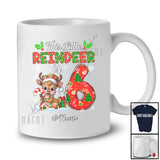 Personalized Custom Name This Little Reindeer Is 6; Joyful 6th Birthday Christmas Family Group T-Shirt