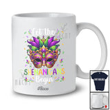 Personalized Custom Name Let Shenanigans Begin; Lovely Mardi Gras Mask; Carnival Parades Group T-Shirt