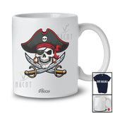 Personalized Custom Name Pirate Skull; Humorous Halloween Costume Pirate Skull Lover Family Group T-Shirt