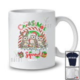 Personalized Custom Name Christmas Squad; Joyful Three Owl Collection Rainbow; Animal T-Shirt