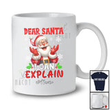 Personalized Custom Name Dear Santa I Can Explain; Humorous Christmas Santa; Adult Family T-Shirt