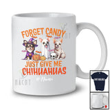 Personalized Custom Name Forget Candy Give Me Chihuahuas; Lovely Halloween Family Group T-Shirt