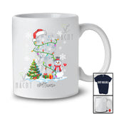 Personalized Custom Name Glass Of Wine Shape Christmas Snow; Lovely Snowman Drinking T-Shirt