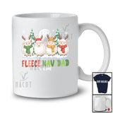 Personalized Custom Name Fleece Navidad; Lovely Christmas Four Santa Reindeer Sheep Groovy; Farmer T-Shirt