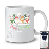 Personalized Custom Name Fleece Navidad; Lovely Christmas Four Santa Reindeer Sheep; Farmer T-Shirt