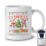 Personalized Custom Name I Want A Sheep For Christmas; Cheerful Sweater Dabbing Santa T-Shirt