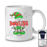 Personalized Custom Name The Bowling Elf; Wonderful Christmas Elf Family; Sport Playing Player T-Shirt