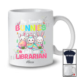 Personalized Custom Name Favorite Bunnies Call Me Librarian; Lovely Easter Three Bunnies In Eggs T-Shirt