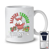 Personalized Custom Name Dabbing Through The Snow; Adorable Christmas Chicken; Farm Farmer T-Shirt