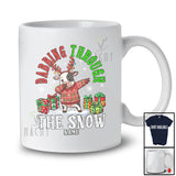 Personalized Custom Name Dabbing Through The Snow; Adorable Christmas Cow; Farm Farmer T-Shirt