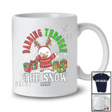 Personalized Custom Name Dabbing Through The Snow; Adorable Christmas Duck; Farm Farmer T-Shirt