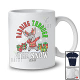 Personalized Custom Name Dabbing Through The Snow; Adorable Christmas Mule; Farm Farmer T-Shirt