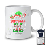 Personalized Custom Name The Softball Elf; Awesome Christmas Elf Candy Cane; Sport Player T-Shirt