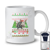 Personalized Custom Name Overstimulated But Festive; Merry Christmas Sweater Santa Opossum Feral T-Shirt
