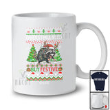 Personalized Custom Name Overstimulated But Festive; Merry Christmas Sweater Santa Raccoon Feral T-Shirt