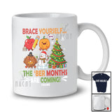 Personalized Custom Name The 'BER Months Are Coming; Humorous Christmas Tree Turkey Snowman T-Shirt
