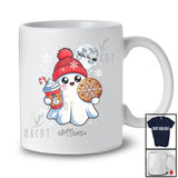 Personalized Custom Name Ghost Boo Holding Cookie; Humorous Christmas Moon; Baking Baker T-Shirt