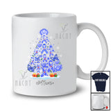Personalized Custom Name Diabetes Awareness Blue Ribbon Christmas Tree; Lovely X-mas Family T-Shirt