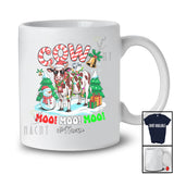 Personalized Custom Name Cow Moo; Amazing Christmas Lights Santa Cow Snowman; Farm Farmer T-Shirt