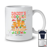 Personalized Custom Name Daddy's Cookie Baking Crew; Lovely Christmas Three Gingerbread Family T-Shirt