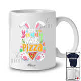 Personalized Custom Name Some Bunny Needs Pizza; Adorable Easter Bunny Flowers Food T-Shirt