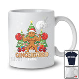 Personalized Custom Name Gingershred; Joyful Christmas Gingerbread Gym Bodybuilding T-Shirt