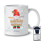 Personalized Custom Name The Baking Gnome; Cheerful Christmas Gnome Snowing; Baker Family T-Shirt