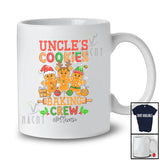 Personalized Custom Name Uncle's Cookie Baking Crew; Lovely Christmas Three Gingerbread Family T-Shirt