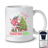 Personalized Custom Name My Pajama Christmas Shirt; Lovely Pink Santa With X-mas Tree T-Shirt