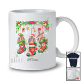 Personalized Custom Name Three Armadillo In Christmas Socks; Amusing X-mas Lights Animal T-Shirt