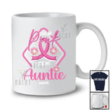 Personalized Custom Name I Wear Pink For My Auntie; Awesome Breast Cancer Sunflowers; Family T-Shirt