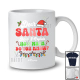 Personalized Custom Name Dear Santa I Can Explain; Merry Christmas Lights Santa Adults; Family T-Shirt