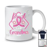 Personalized Custom Name I Wear Pink For My Grandma; Awesome Breast Cancer Sunflowers; Family T-Shirt