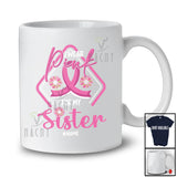 Personalized Custom Name I Wear Pink For My Sister; Awesome Breast Cancer Sunflowers; Family T-Shirt