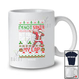 Personalized Custom Name Not Santa But You Can Sit On My Lap; Joyful Christmas Sweater Dabbing Santa T-Shirt