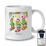 Personalized Custom Name Three Iguana In Christmas Socks; Amusing X-mas Lights Animal Lover T-Shirt