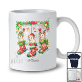 Personalized Custom Name Three Rat In Christmas Socks; Amusing X-mas Lights Animal Lover T-Shirt