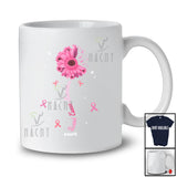 Personalized Custom Name Breast Cancer Awareness; Lovely Pink Ribbon Sunflower Family T-Shirt