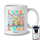 Personalized Custom Name Teaching My Favorite Kindergarten Bunnies; Lovely Three Easter Bunny Teacher T-Shirt