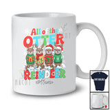 Personalized Custom Name All Of The Otter Reindeer; Humorous Christmas Otter Squad; Family T-Shirt