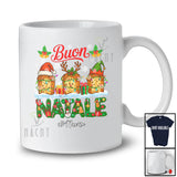 Personalized Custom Name Buon Natale; Merry Christmas Lights Italian Three Panettone Cakes T-Shirt