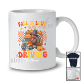 Personalized Custom Name Fall In Love With Driving; Amazing Thanksgiving Pumpkin Truck T-Shirt