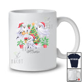 Personalized Custom Name Santa Boo Building Christmas Tree; Lovely X-mas Boo Ghost Gardener T-Shirt