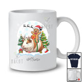 Personalized Custom Name Santa Gingerbread Man Riding Guinea Pig; Awesome Christmas Moon Baker T-Shirt