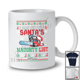 Personalized Custom Name I Can Fix The Santa's Naughty List; Joyful Christmas Sweater Chainsaw T-Shirt